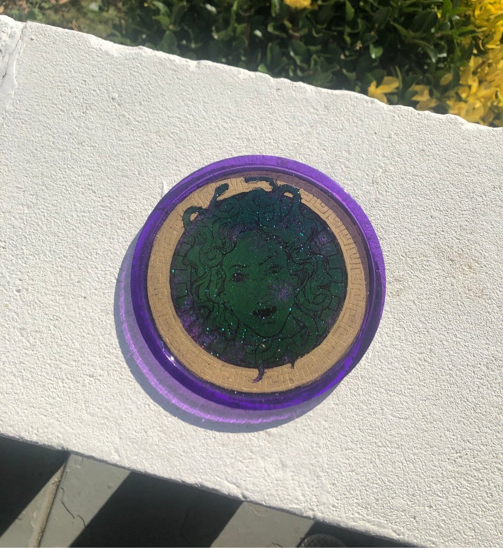Purple & Green Medusa Catch-All Tray