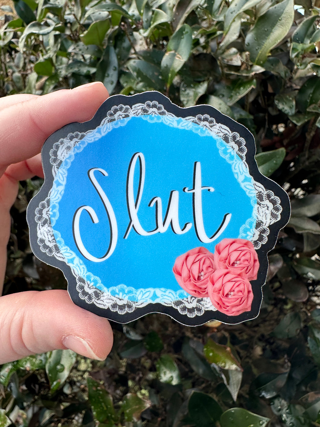 Slut Doily Sticker