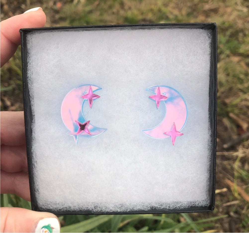 Moon & Star Earrings