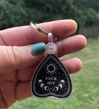 Load image into Gallery viewer, Fuck Off Ouija Keychain
