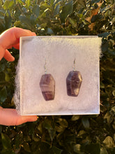 Load image into Gallery viewer, Amethyst Coffin Earrings
