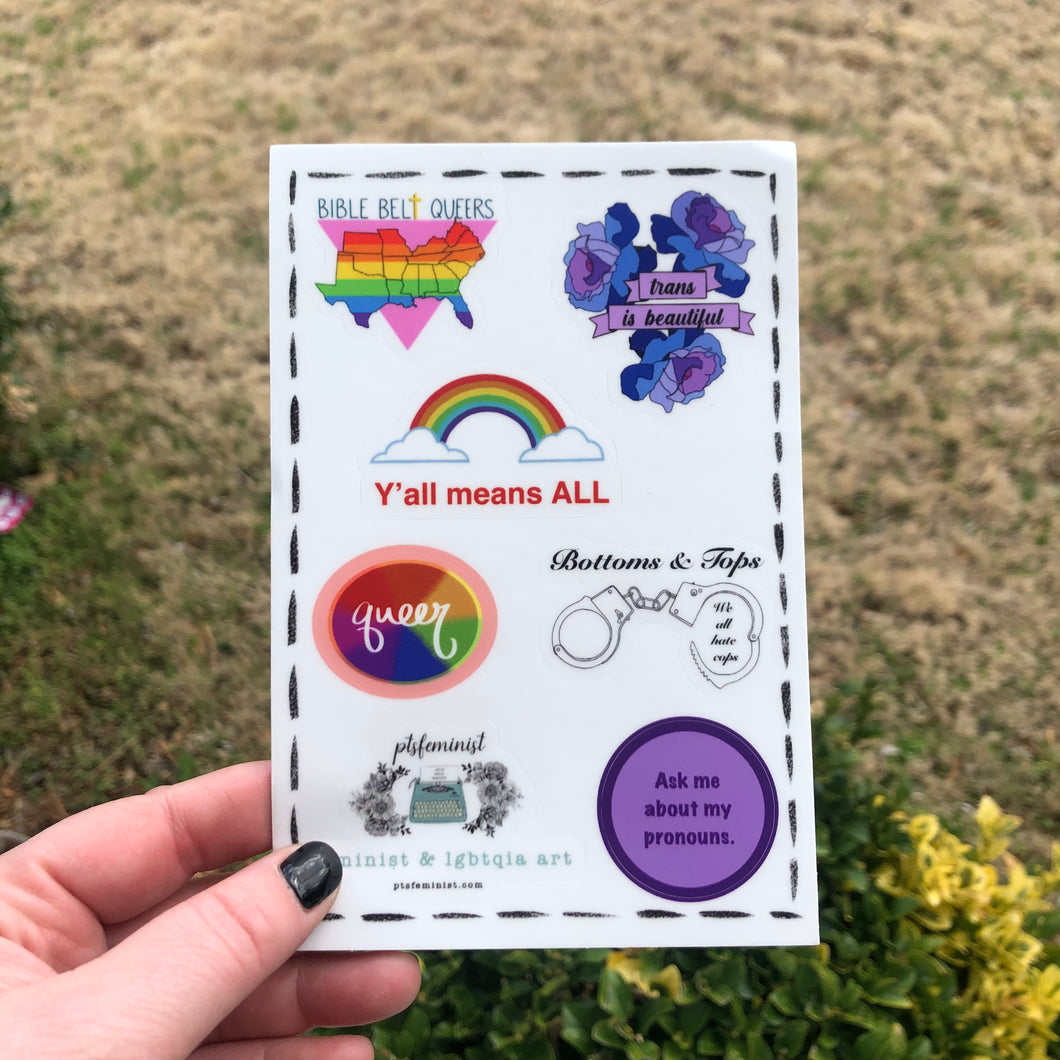 Bible Belt Queers Sticker Sheet