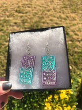 Load image into Gallery viewer, Sparkly Moon Tarot Card Earrings
