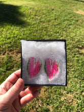 Load image into Gallery viewer, Pink Leaf Earrings

