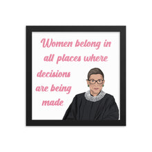 Load image into Gallery viewer, RBG Ruth Bader Ginsburg Quote Framed Print
