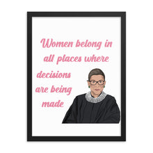 Load image into Gallery viewer, RBG Ruth Bader Ginsburg Quote Framed Print
