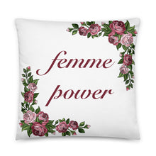 Load image into Gallery viewer, Femme Power Rose Pillow
