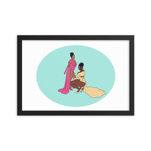 Load image into Gallery viewer, WAP Cardi B &amp; Megan Thee Stallion Silhouette Framed poster
