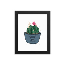 Load image into Gallery viewer, Everyone’s Growth Looks Different Succulent Framed poster
