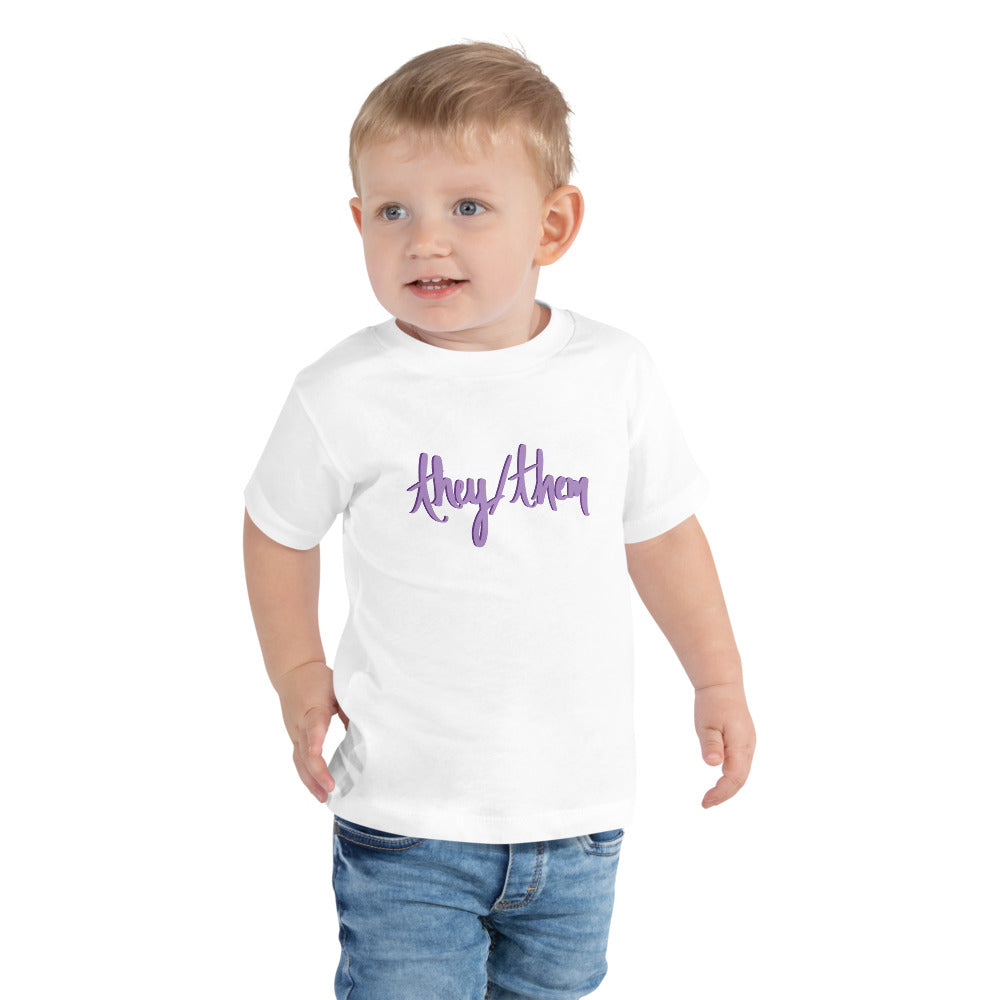 They/Them Toddler Short Sleeve Tee