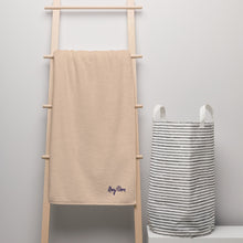 Load image into Gallery viewer, They Them Embroidered Oversized Turkish cotton towel
