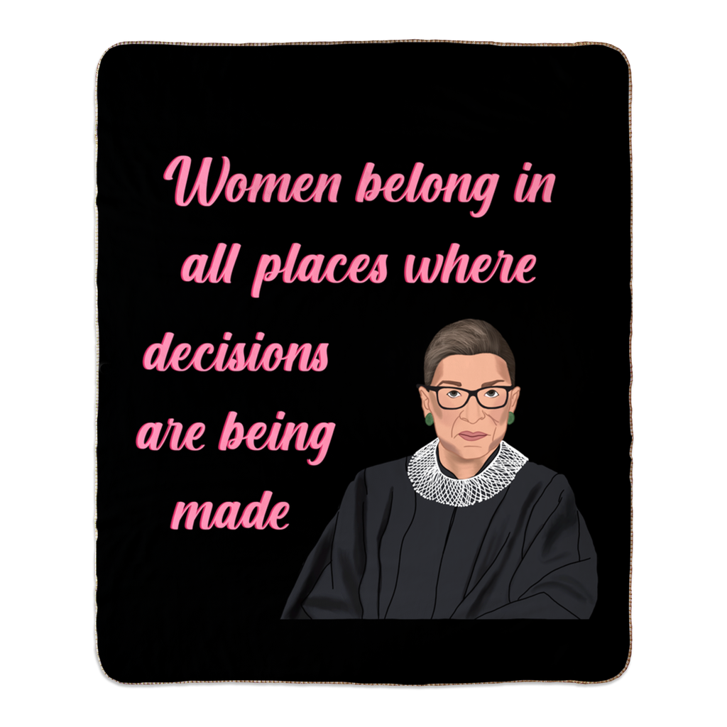 Fleece Sherpa Blankets : Rbg Ruth Bader Ginsburg Quote
